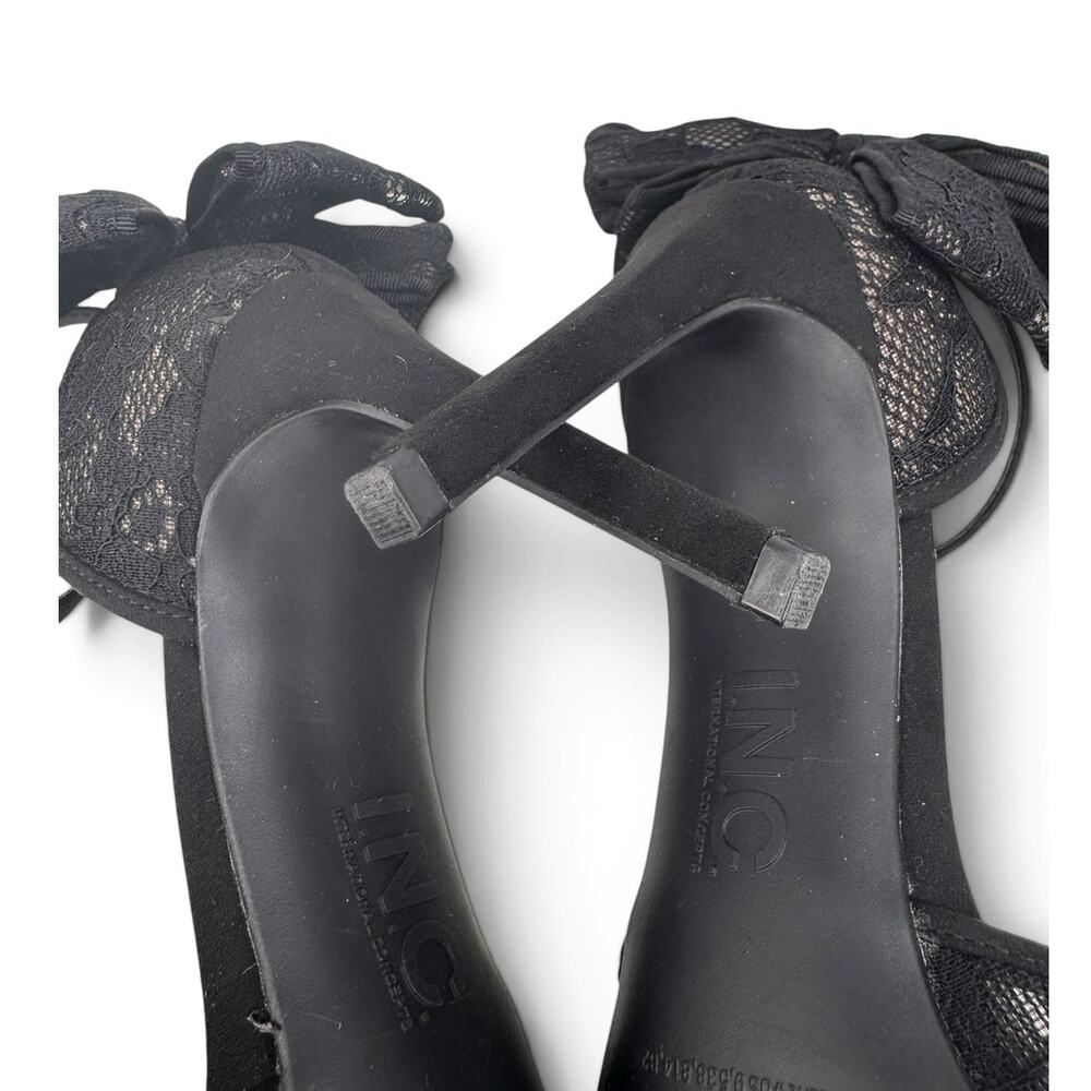 I.N.C. International Concepts Sanira Black Lace Bow Pumps Size 8 Stiletto Dressy - Picture 11 of 14